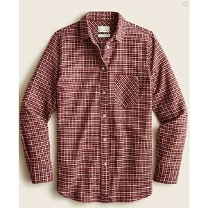 J. Crew Classic-fit Shirt in Prairie Check Flannel Size 2